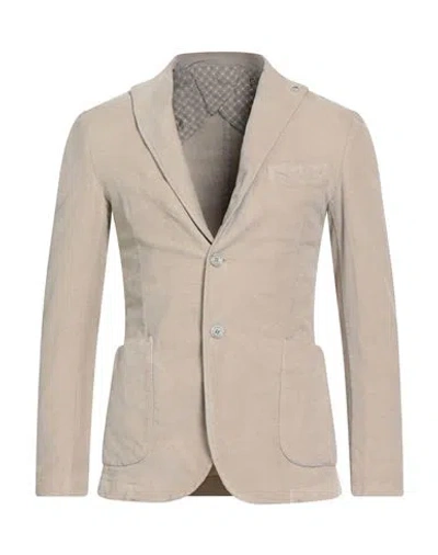 Barbati Man Blazer Beige Size 34 Cotton, Elastane In Neutral