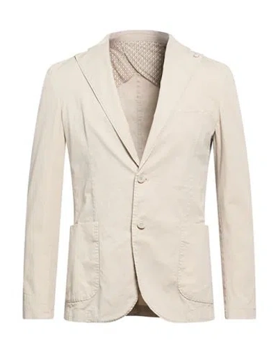Barbati Man Blazer Beige Size 36 Cotton, Elastane In Neutral
