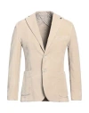 Barbati Man Blazer Beige Size 38 Cotton, Elastane