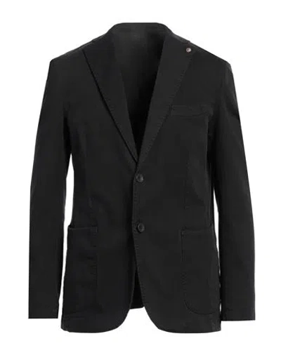 Barbati Man Blazer Black Size 44 Cotton, Elastane