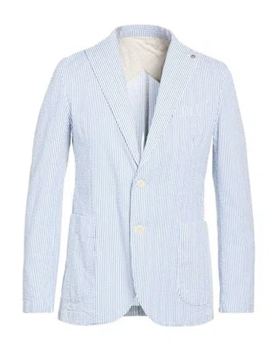 Barbati Man Blazer Blue Size 36 Cotton, Elastane
