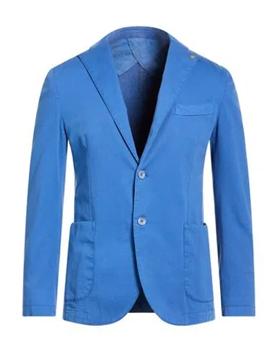 Barbati Man Blazer Blue Size 42 Cotton, Elastane