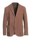 Barbati Man Blazer Brown Size 44 Cotton, Elastane