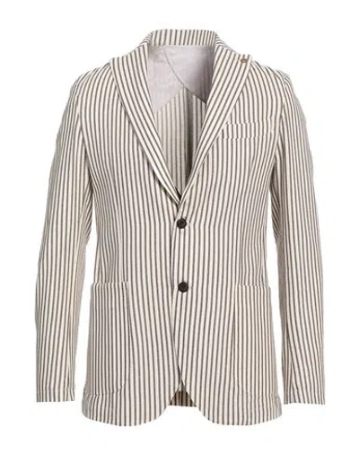 Barbati Man Blazer Dark Brown Size 38 Cotton, Polyester