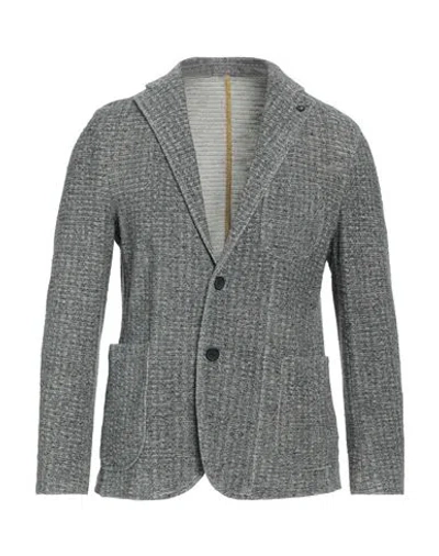 Barbati Man Blazer Grey Size 34 Cotton, Polyamide, Polyester