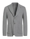 Barbati Man Blazer Grey Size 40 Viscose, Polyester, Cotton, Elastane In Gray