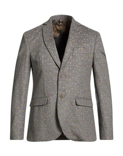 Barbati Man Blazer Grey Size 40 Wool, Polyamide, Cashmere In Gray