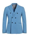 Barbati Man Blazer Light Blue Size 40 Cotton, Polyamide, Elastane