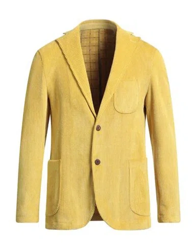 Barbati Man Blazer Marigold Size 38 Polyester, Polyamide, Elastane In Yellow
