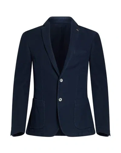 Barbati Man Blazer Midnight Blue Size 34 Cotton