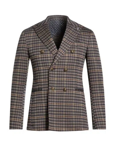 Barbati Man Blazer Midnight Blue Size 36 Polyester, Viscose, Elastane