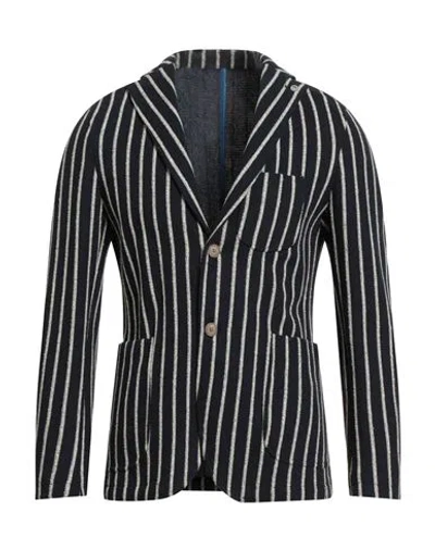 Barbati Man Blazer Midnight Blue Size 40 Cotton, Polyester, Viscose, Polyamide