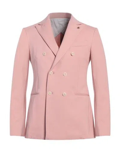 Barbati Man Blazer Pink Size 38 Cotton, Polyamide, Elastane