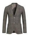 Barbati Man Blazer Sand Size 34 Cotton, Polyester, Elastane In Gray