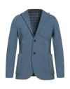 Barbati Man Blazer Slate Blue Size 40 Viscose, Polyamide, Elastane In Blue