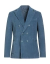 Barbati Man Blazer Slate Blue Size 42 Cotton, Elastane