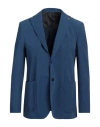Barbati Man Blazer Slate Blue Size 42 Polyester, Viscose, Elastane In Blue