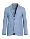 Barbati Man Blazer Slate Blue Size 46 Polyester, Viscose, Elastane In Blue