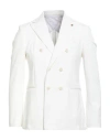 Barbati Man Blazer White Size 34 Cotton, Polyamide, Elastane