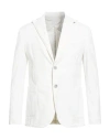 Barbati Man Blazer White Size 38 Cotton, Elastane In White