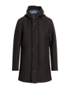 Barbati Man Coat Brown Size 42 Viscose, Polyester, Acrylic, Wool, Elastane