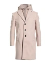 Barbati Man Coat Camel Size 38 Polyester In Neutral