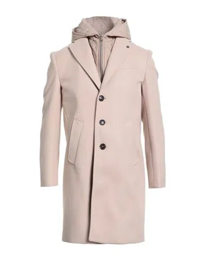 Barbati Man Coat Camel Size 38 Polyester In Neutral