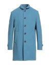 Barbati Man Coat Light Blue Size 38 Polyester In Blue