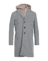 Barbati Man Coat Light Grey Size 40 Polyester In Blue