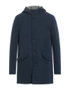 Barbati Man Coat Midnight Blue Size 38 Polyester, Elastane In Blue