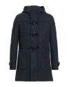 Barbati Man Coat Navy Size 46 Polyester, Polyamide In Black