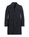 Barbati Man Coat Navy Size 36 Polyester, Polyamide In Blue