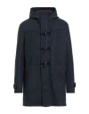 Barbati Man Coat Navy Size 46 Polyester, Polyamide In Black
