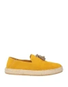 Barbati Man Espadrilles Marigold Size 7 Leather In Yellow