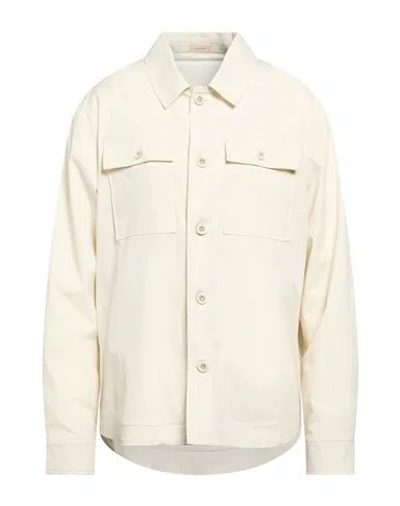 Barbati Man Jacket Cream Size 44 Cotton, Polyamide, Elastane In Multi