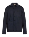 Barbati Man Jacket Midnight Blue Size 44 Polyester, Viscose, Elastane In Blue