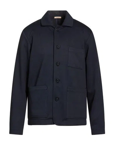 Barbati Man Jacket Midnight Blue Size 44 Polyester, Viscose, Elastane