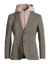 Barbati Man Jacket Military Green Size 42 Viscose, Polyamide, Elastane In Green