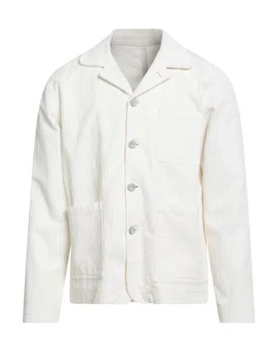 Barbati Man Jacket Off White Size 38 Cotton, Elastane