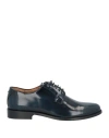 Barbati Man Lace-up Shoes Midnight Blue Size 7 Leather