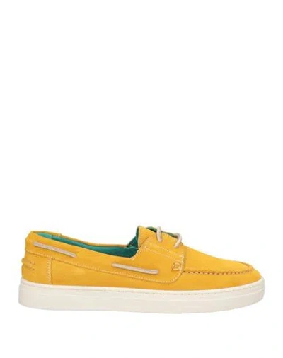 Barbati Man Loafers Mustard Size 7 Leather In Yellow