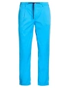 Barbati Man Pants Azure Size 38 Cotton, Polyamide, Elastane In Blue