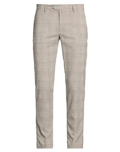 Barbati Man Pants Beige Size 32 Polyester, Viscose, Elastane In Gray