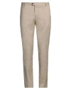 Barbati Man Pants Beige Size 36 Polyester, Linen, Viscose, Elastane