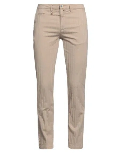 Barbati Man Pants Beige Size 40 Cotton, Elastane