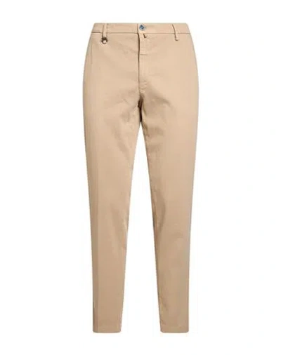 Barbati Man Pants Beige Size 40 Cotton, Elastane In Multi