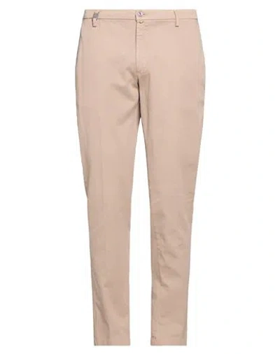 Barbati Man Pants Beige Size 40 Cotton, Elastane In Sand