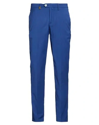 Barbati Man Pants Blue Size 28 Polyester, Viscose, Wool, Elastane