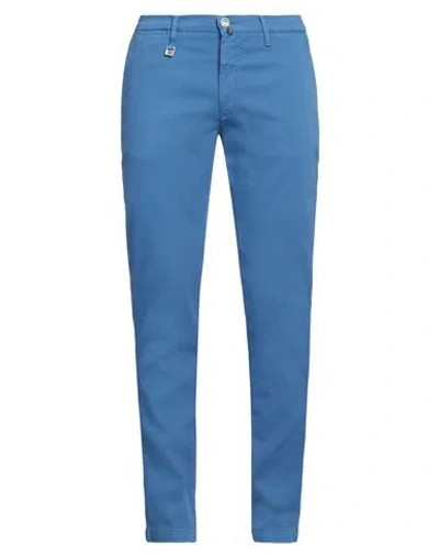 Barbati Man Pants Blue Size 34 Cotton, Elastane