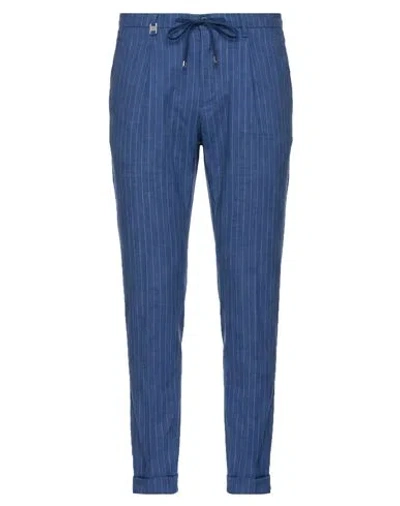 Barbati Man Pants Blue Size 36 Cotton, Polyamide, Elastane